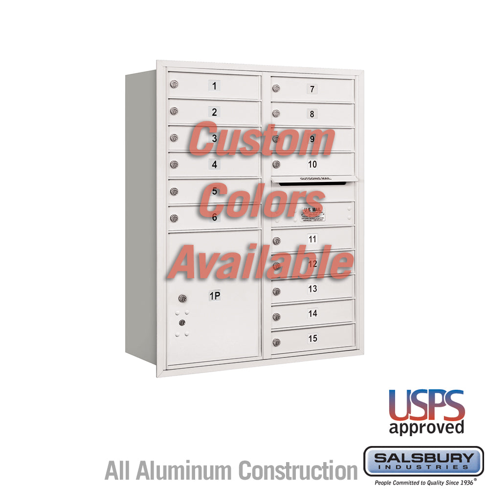 Recessed Mounted 4C Horizontal Mailbox - 11 Door High Unit with Parcel ...