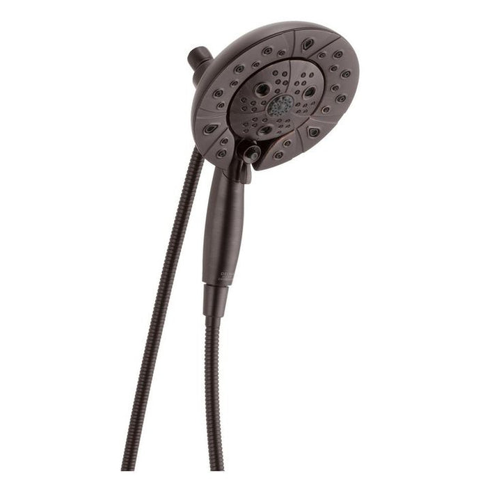 In2ition Two-in-One 5-Spray 6.9 in. Dual Wall Mount Fixed and Handheld H2Okinetic Shower Head in Venetian Bronze