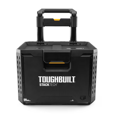 TOUGHBUILT STACKTECH 22.3-in W x 26-in H Black Plastic/Metal Wheels Tool Box