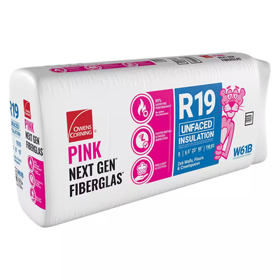 Owens Corning R-19 Un-Faced Fiberglass Insulation Batts 6.5 in. x 23 in. x 93 in.