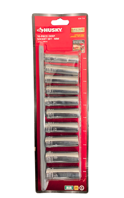 Husky 3/8 in. Drive Deep Metric Socket Set (10-Piece)