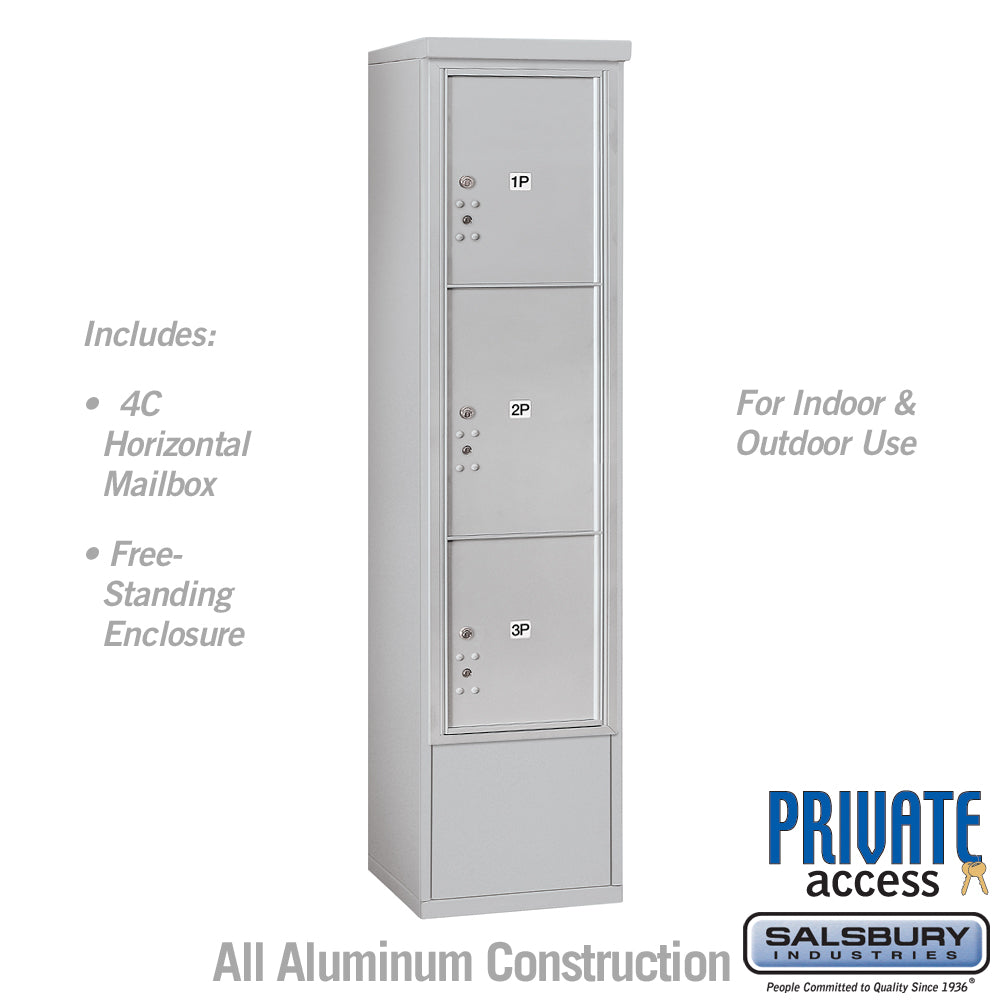 Maximum Height Free-Standing 4C Horizontal Parcel Locker with 3 Parcel ...