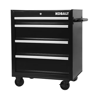 Kobalt 26.7-in W x 33-in H 4-Drawer Steel Rolling Tool Cabinet (Black)