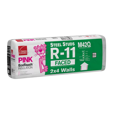 Owens Corning R-11 Kraft Faced Fiberglass Insulation Batts 3.5 in. x 16 in. x 96 in. (5 Bags)