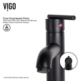 Glass Vessel Bathroom Sink in Gray Onyx and Seville Faucet Set in Matte Black - Super Arbor