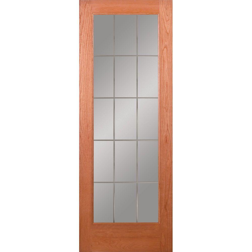 32 in. x 80 in. 15 Lite Illusions Smooth Primed MDF Interior Door Slab - Super Arbor