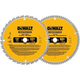 DEWALT Construction 2-Pack 12-in Set-Tooth Segmented Carbide Miter/Table Saw Blade Set