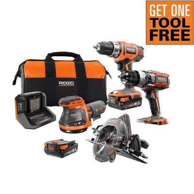 18V Cordless 3-Tool Combo Kit with (2) 2.0 Ah Batteries, Charger, Bag and Free Hammer Drill/Driver - Super Arbor
