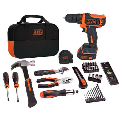 12-Volt MAX Lithium-Ion Cordless Project Kit (57-Piece) with Battery 1.5Ah, Charger and Tool Bag - Super Arbor