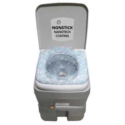 Earthtec 5 Gal. Non-Stick Portable Toilet with Cleaning Wand - Super Arbor