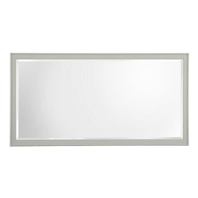 60 in. W x 31 in. H Framed Rectangular  Bathroom Vanity Mirror in Grey