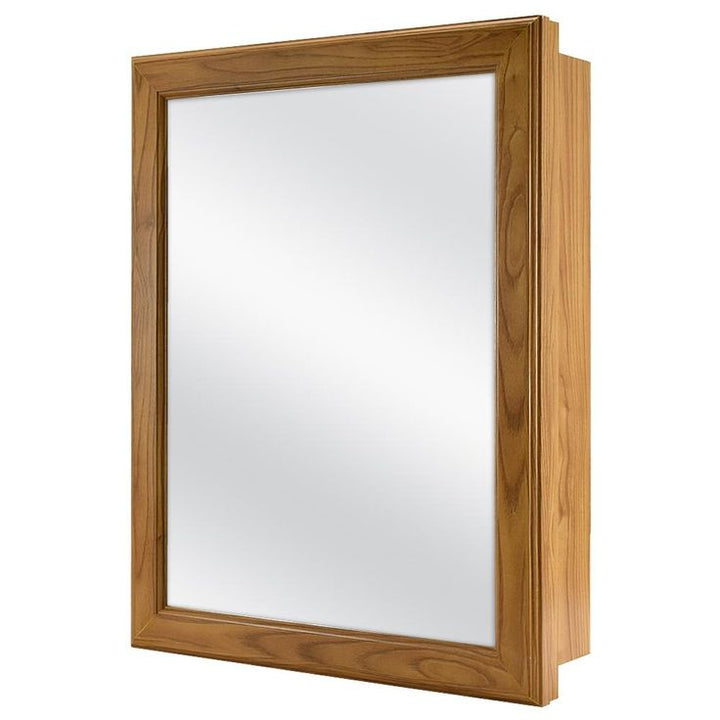 15-1/8 in. W x 19-1/4 in. H Framed Recessed or Surface-Mount Bathroom Medicine Cabinet in Oak