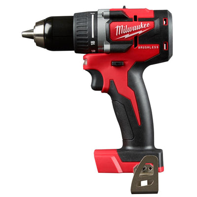 M18 18-Volt Lithium-Ion Brushless Cordless 1/2 in. Compact Drill/Driver Kit with (2) 2.0 Ah Batteries, Charger and Case - Super Arbor