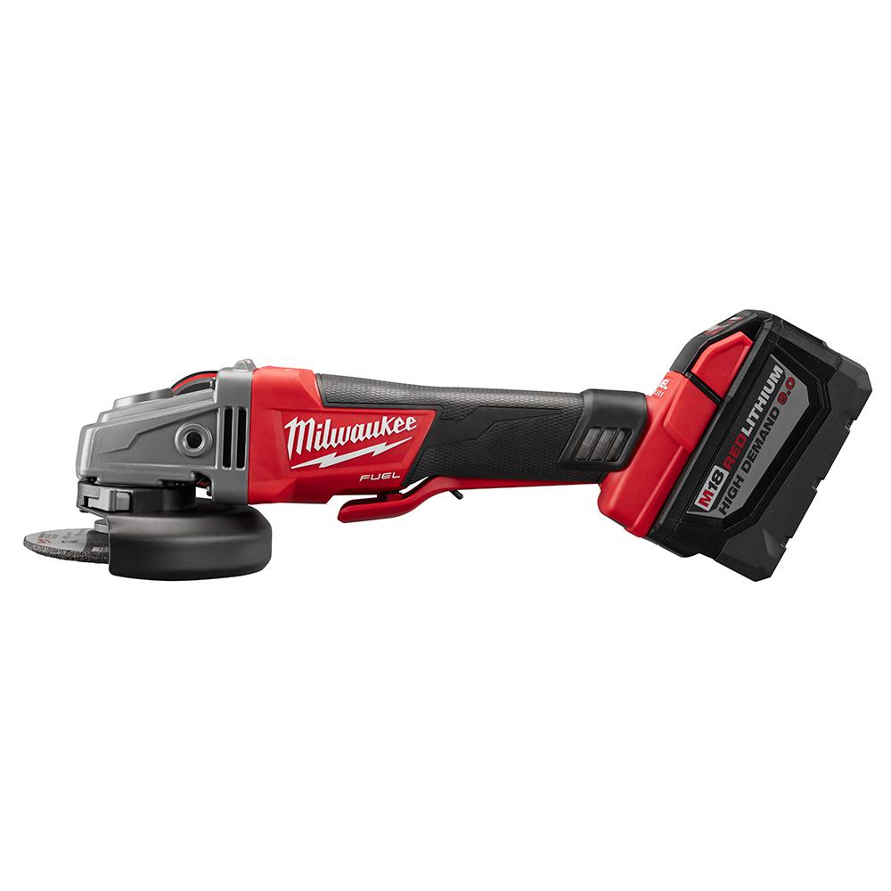 M18 FUEL 18-Volt Lithium-Ion Brushless Cordless 4-1/2 in./5 in. Braking Grinder Kit W/(2) 9.0Ah Batteries,Rapid Charger
