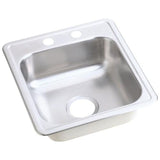 Dayton Drop-In Stainless Steel 17 in. 2-Hole Bar Sink