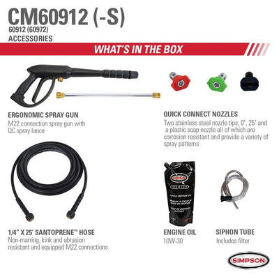 Simpson Clean Machine by SIMPSON CM60972 2400 PSI at 2.0 GPM SIMPSON 149cc Cold Water Pressure Washer