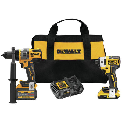 20-Volt MAX Lithium Ion Cordless Brushless Hammer Drill/Driver Combo Kit (2-Tool) with FLEXVOLT ADVANTAGE - Super Arbor