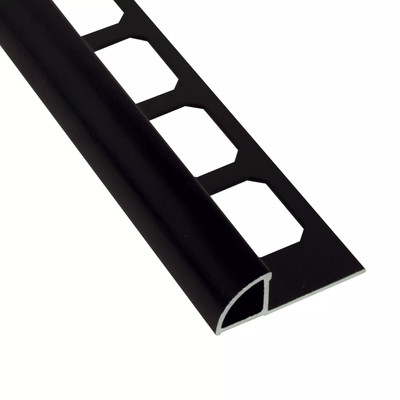 Round Edge 3/8 in. Brushed Black Profile