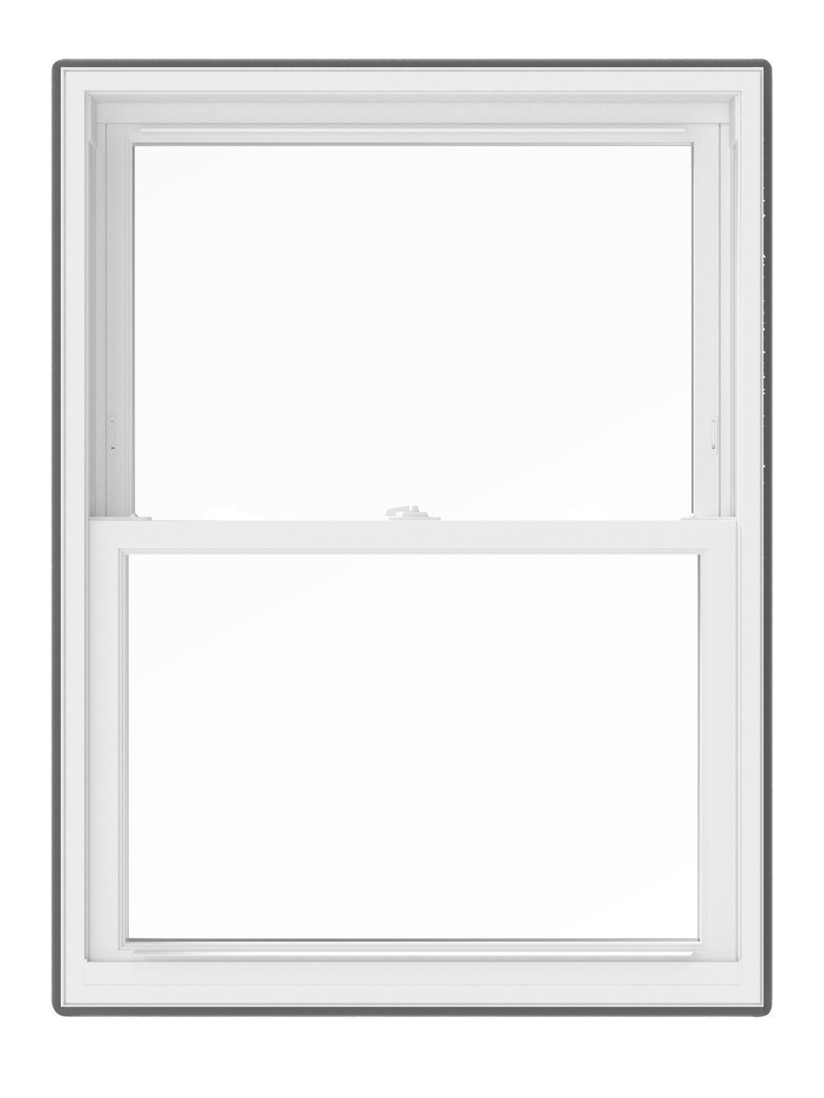 Pella 150 Series Replacement 23-1/2-in x 53-1/2-in White Vinyl Low-E Argon Double Hung Window, Full Screen Included