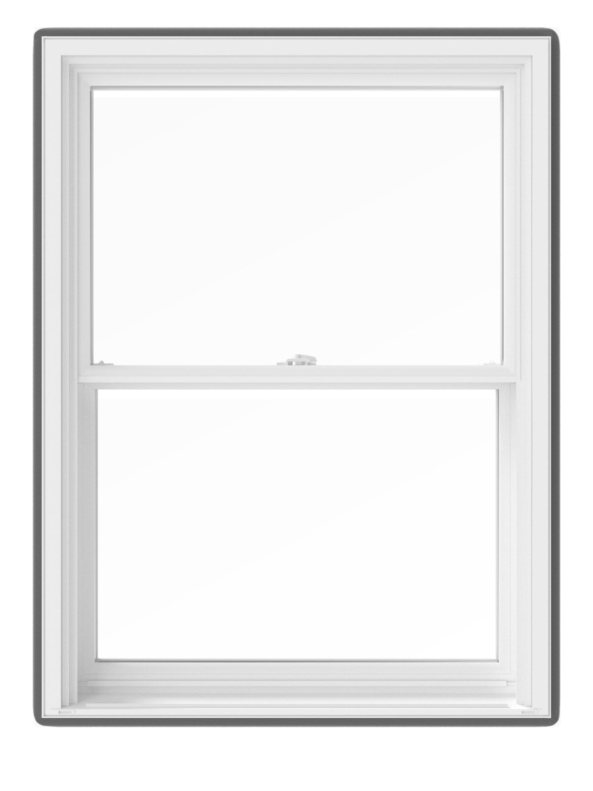 Pella 150 Series Replacement 23-1/2-in x 53-1/2-in White Vinyl Low-E Argon Double Hung Window, Full Screen Included