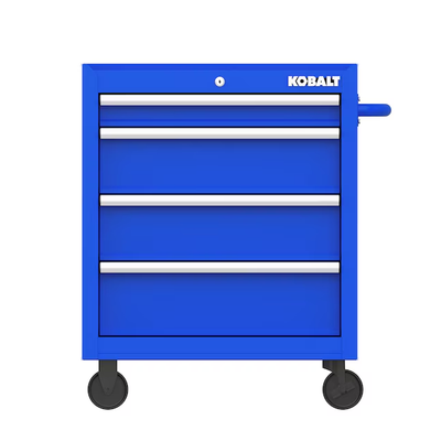 Kobalt 26.7-in W x 33-in H 4-Drawer Steel Rolling Tool Cabinet (Blue)