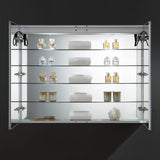 Fresca Tiempo 48-in x 36-in Lighted LED Fog Free Surface/Recessed Mount LED Lighting Mirrored Soft Close Medicine Cabinet with Outlet