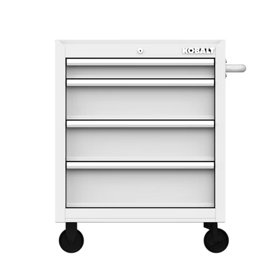 Kobalt 26.7-in W x 33-in H 4-Drawer Steel Rolling Tool Cabinet (White)