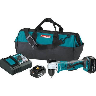 18-Volt LXT Lithium-Ion 3/8 in. Cordless Angle Drill Kit with (2) Batteries 3.0Ah, Charger, Tool Bag