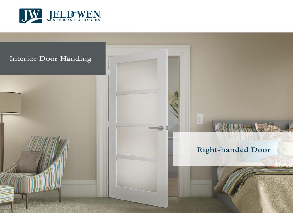 JELD-WEN Cambridge 32-in x 80-in Primed 2-Panel Square Hollow Core Molded Composite Right-Hand Single Prehung Interior Door, Split Jamb