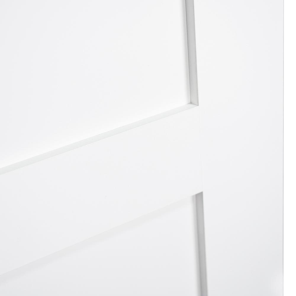 28 in. x 80 in. White 3-Panel Shaker Solid Core Wood Interior Door Slab - Super Arbor