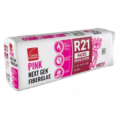 Owens Corning R-21 Kraft Faced Fiberglass Insulation Batts 5.5 in. x 15 in. x 93 in.