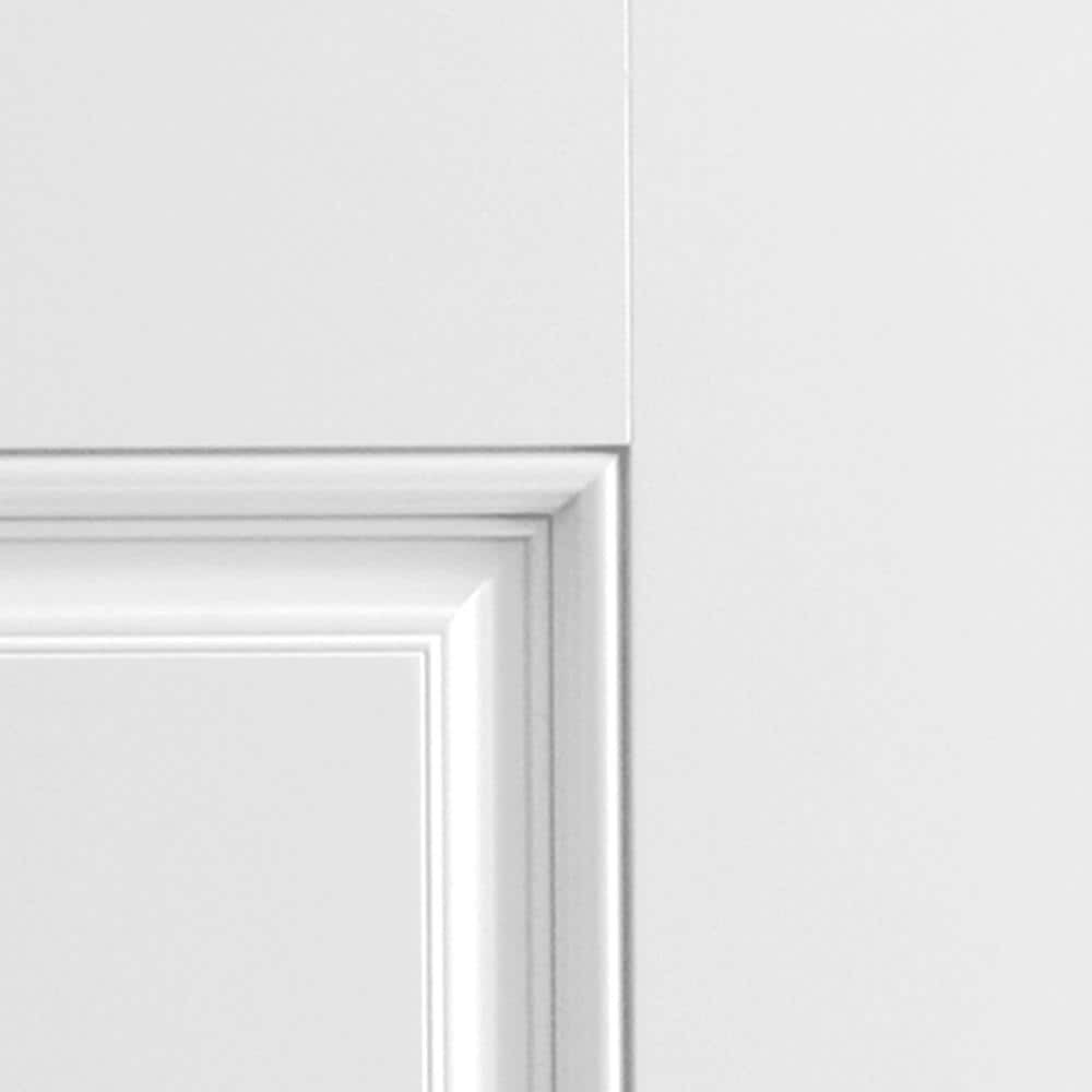 Masonite 36-in x 80-in Fiberglass Full Lite Left-Hand Inswing Roma Red Painted Prehung Single Front Door with Brickmould