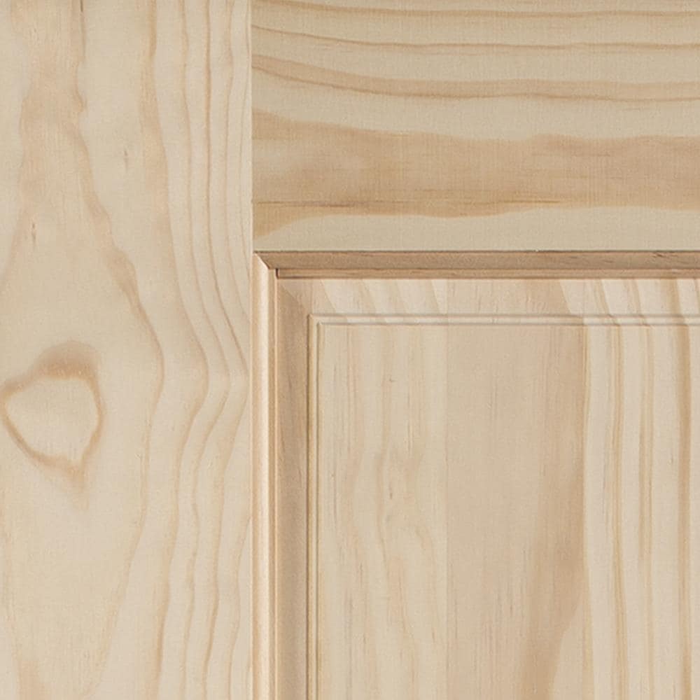 Masonite Traditional 30-in x 80-in Unfinished 6-Panel Solid Core Pine Wood Right-Hand Single Prehung Interior Door