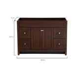 Brinkhill 48 in. W x 34 in. H x 22 in. D Bath Vanity Cabinet Only in Cognac - Super Arbor