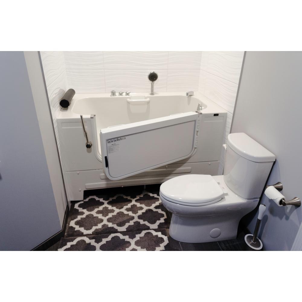 Neptune 59 in. Walk-In Soaking Bathtub in White with Right Drain - Super Arbor