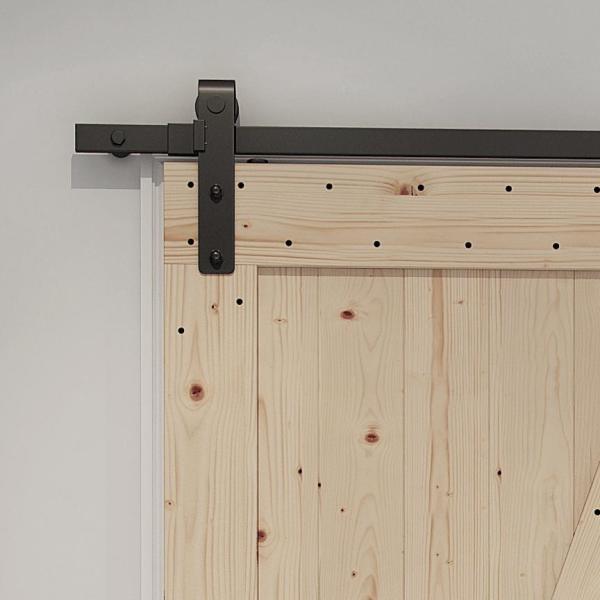 36 in. x 84 in. Canadian Hemlock Unfinished Sliding Barn Door with Hardware Kit - Super Arbor