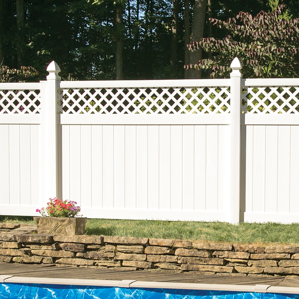 Freedom Conway 6-ft H x 8-ft W Vinyl Fence Panel - Thumbnail 4