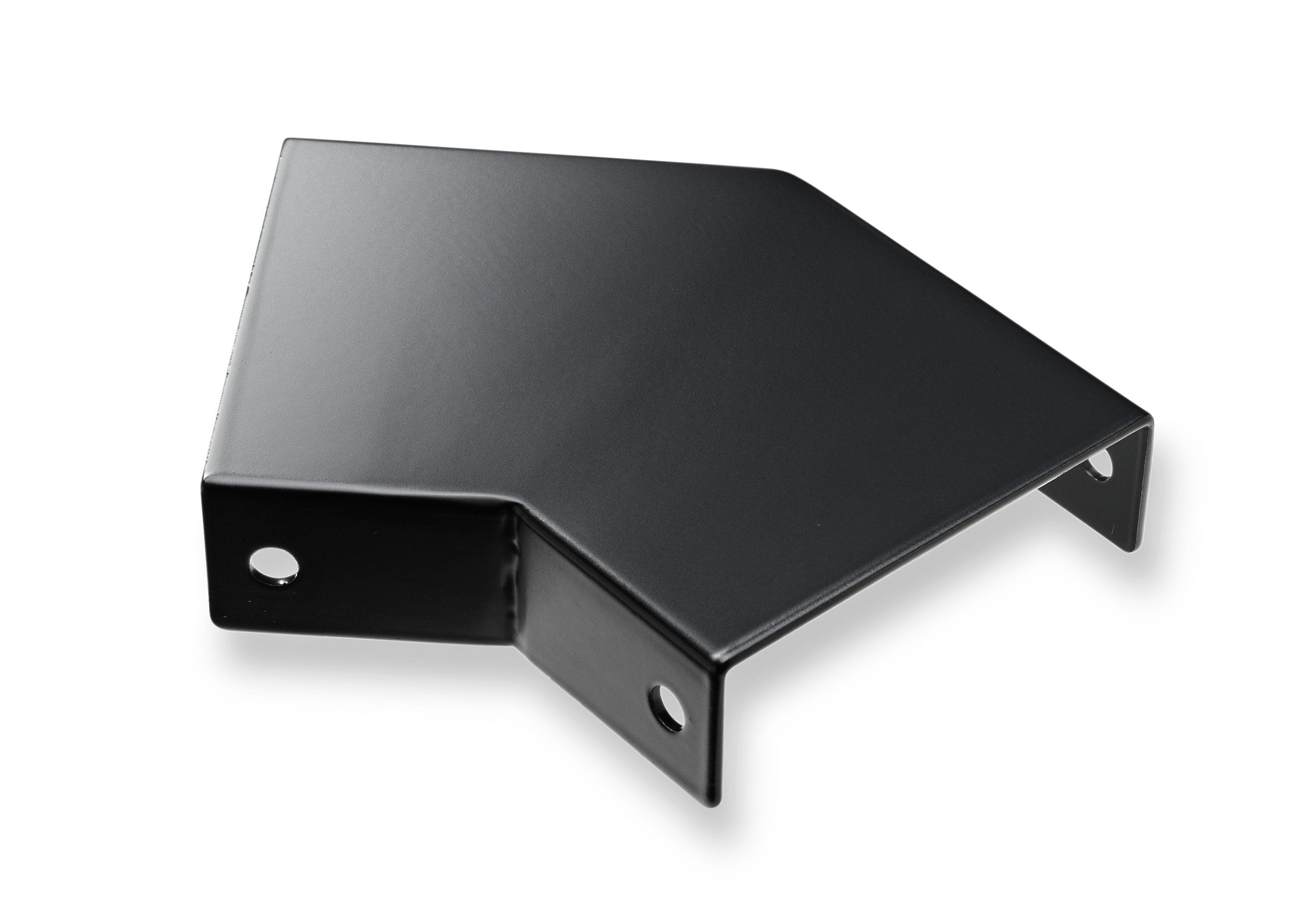 A single green leaf against a white background.