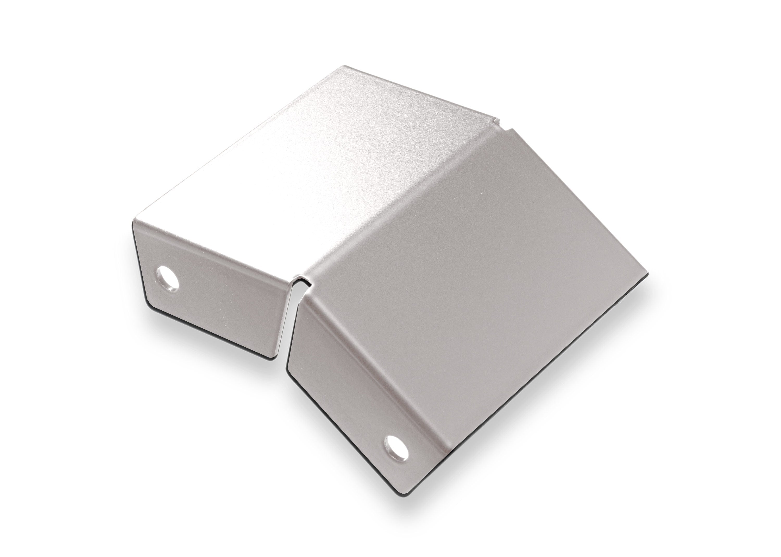 A single green leaf against a white background.