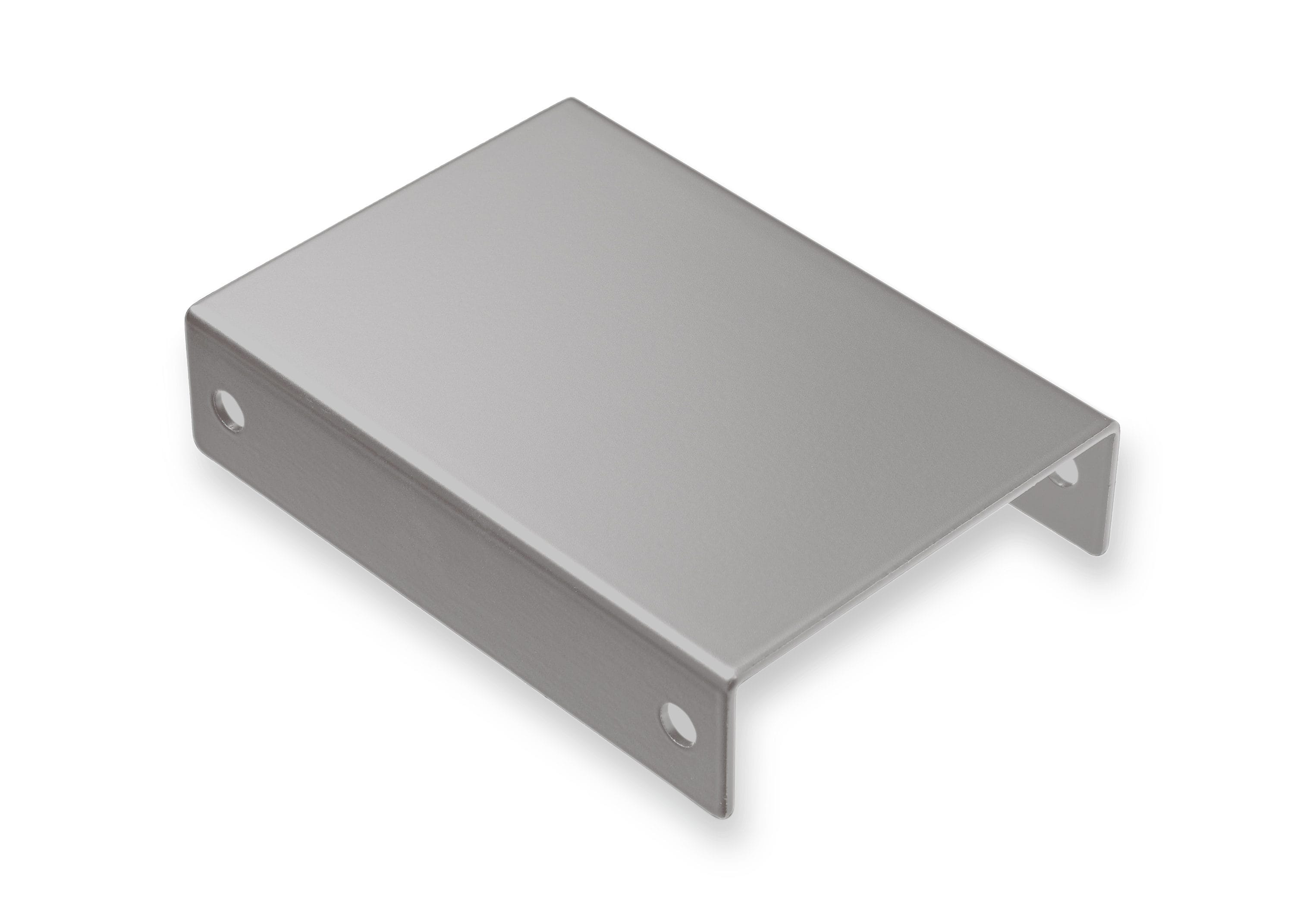 A single green leaf against a white background.