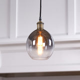 Portfolio 7.5-in H x 7-in W Smoke Ombre Tinted Glass Globe Pendant Light Shade