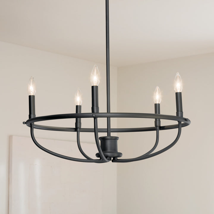Kichler Bethel 5-Light Black Modern/Contemporary Chandelier