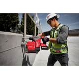 Milwaukee M18 FUEL 18V Lithium-Ion Brushless 1-1/8 in. Cordless SDS-Plus Rotary Hammer & HAMMERVAC Dust Extractor Kit with Brushless Grinder, 2x XC6.0 Batteries