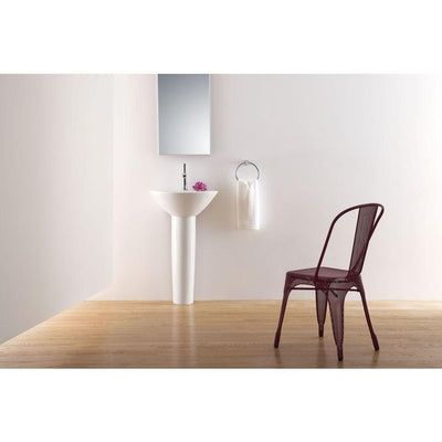 KOHLER Parigi Vitreous China Pedestal Bathroom Sink in Almond