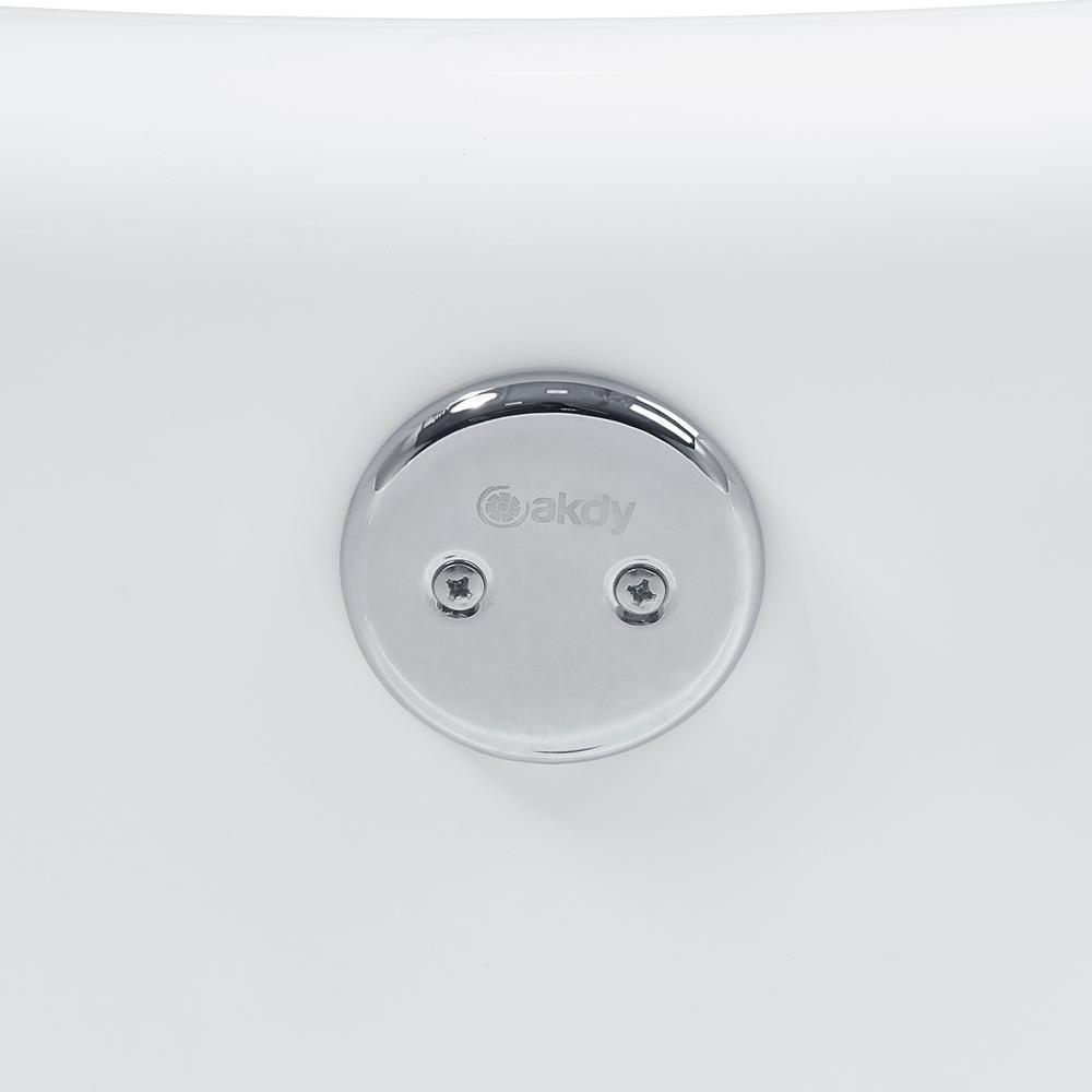 59 in. Fiberglass Double Slipper Clawfoot Non-Whirlpool Bathtub in Matte White - Super Arbor