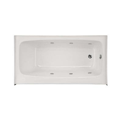 Trenton 53 in. Acrylic Rectangular Alcove Whirlpool Bathtub in White - Super Arbor