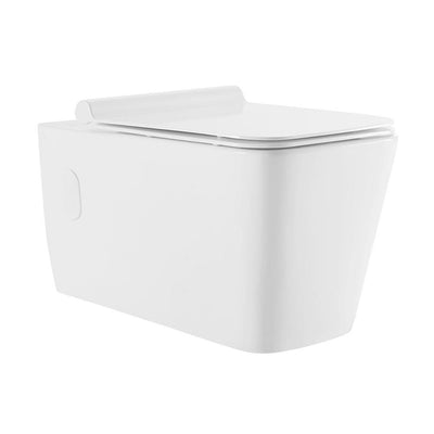 0.8/1.28 GPF Concorde Wall Hung Square Dual Flush Elongated Toilet Bowl in White