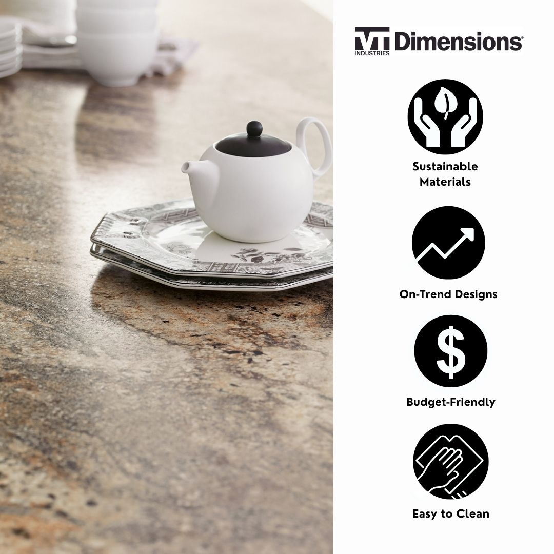 新品　REBECCA PINTO ラージウッドカフ　ブラウン　定価2万円 VT Dimensions Formica 4-ft Lapidus Brown FX Radiance Straight