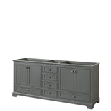 Deborah 79 in. W x 21.625 in. D Vanity Cabinet in White - Super Arbor
