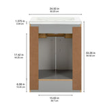 Style Selections Potter 24-in Gray Single Sink Bathroom Vanity with White Cultured Marble Top